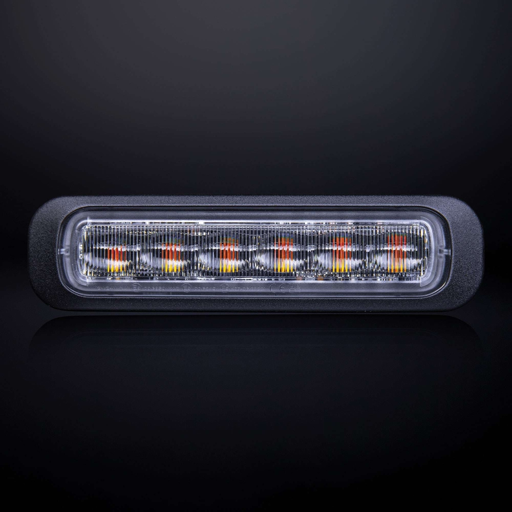 Strands Dark Knight gerichtetes Blitzlicht orange 6 LED klare Linse