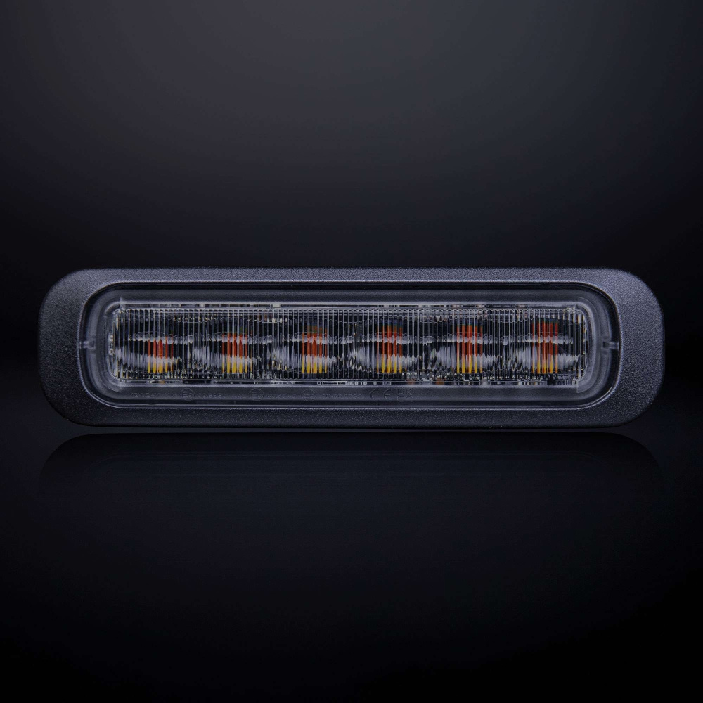 Strands Dark Knight Warnleuchte, bernsteinfarben, 6 LED, 4 m Kabel