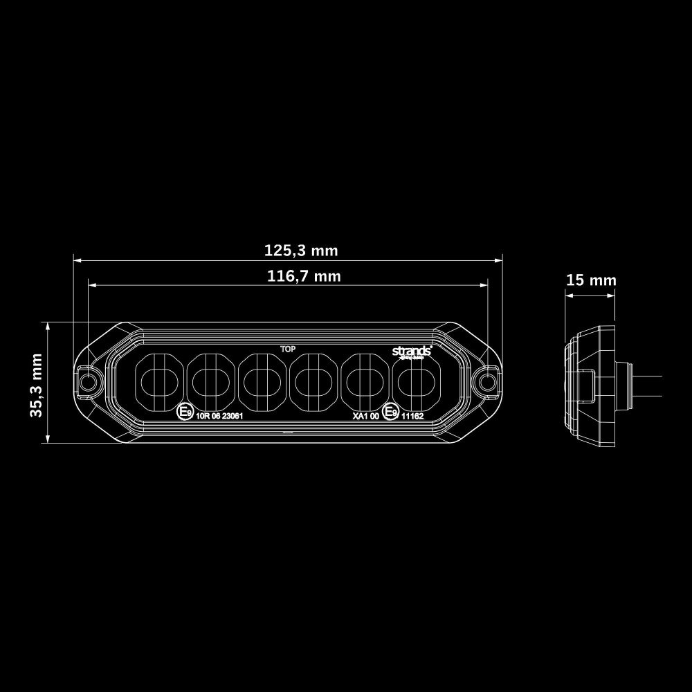 Strands Dark Knight Duo gerichtetes Blitzlicht 6 LED