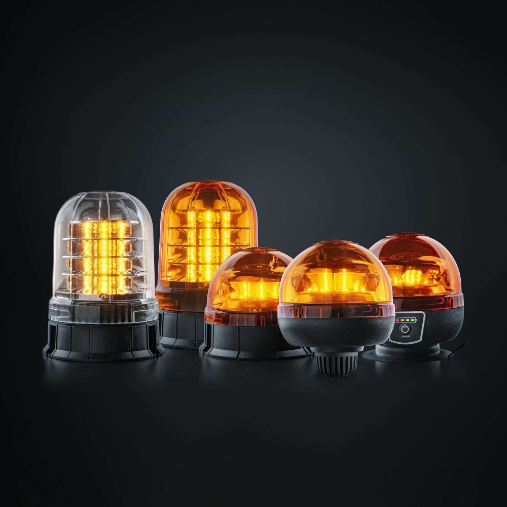 Strands Big Energy rotierende Warnleuchte orange Linse Stangenmontage