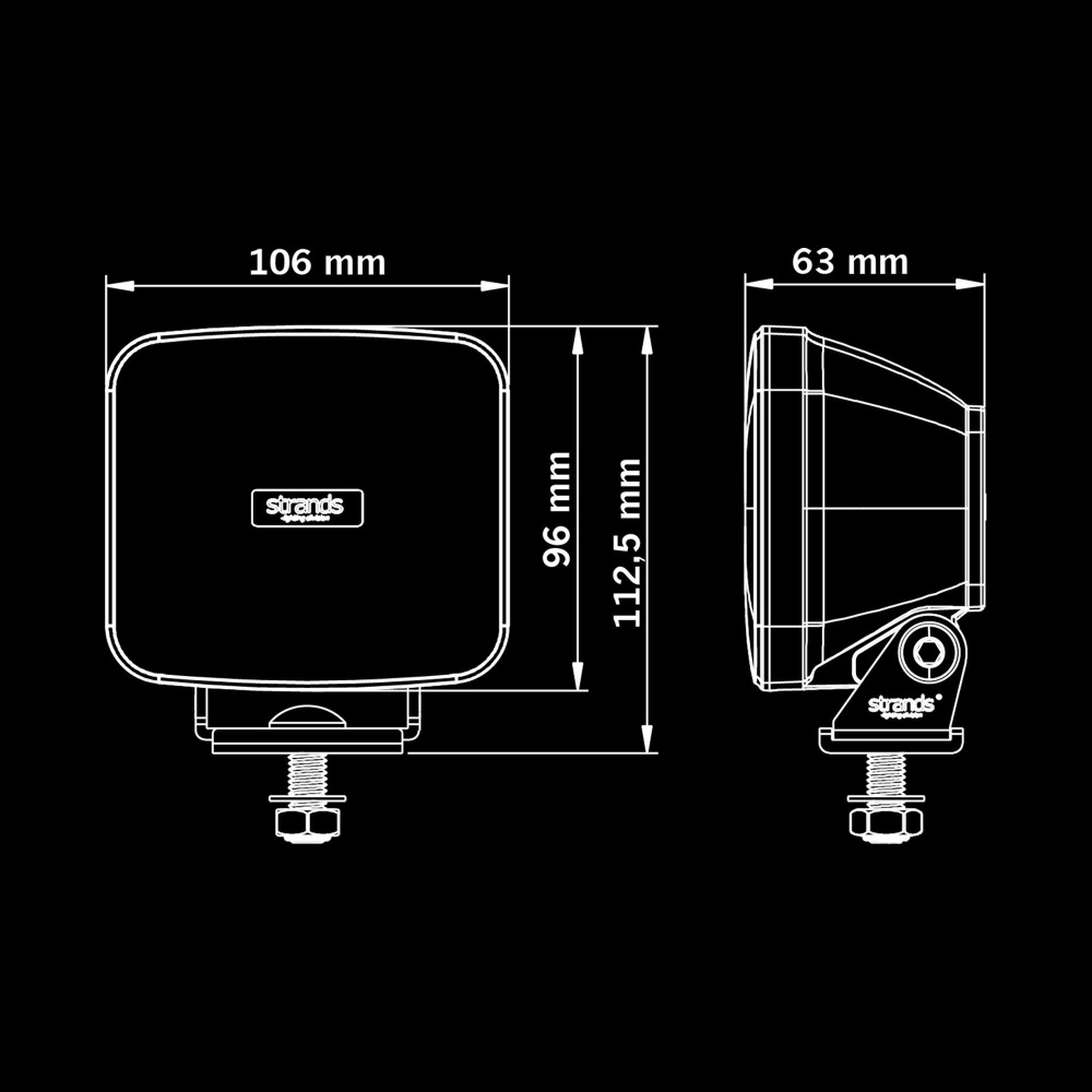 Strands IZE LED OG Arbeitsleuchte 42W, 1 m Kabel