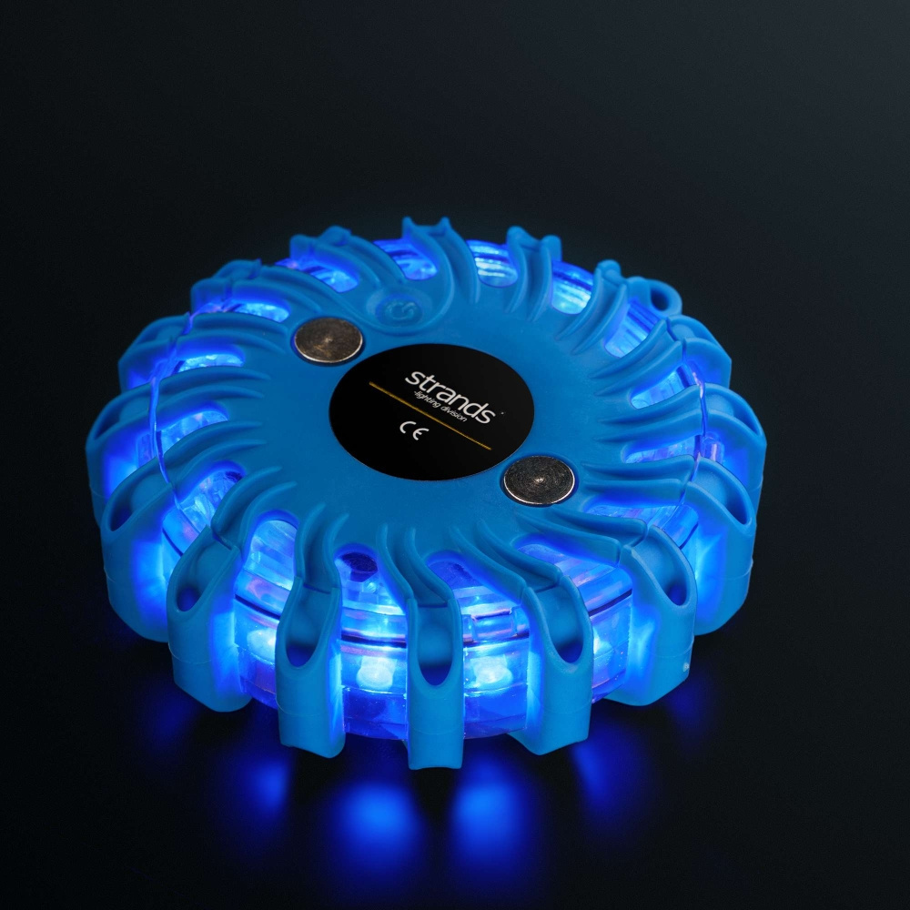 Strands Warn-/Richtblitzlicht Pucken blau LED