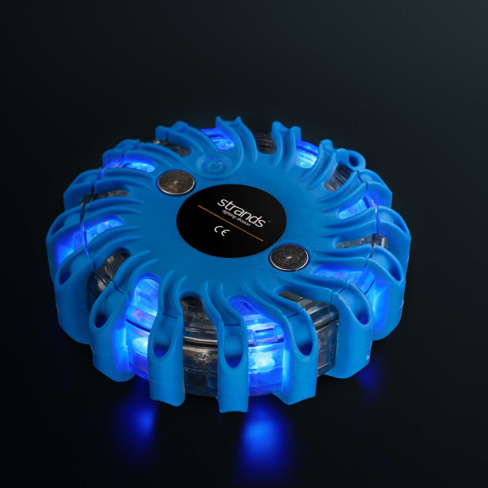 Strands Warn-/Richtblitzlicht Pucken blau LED