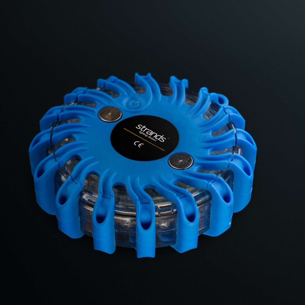 Strands Warn-/Richtblitzlicht Pucken blau LED, 6er-Pack in Tasche