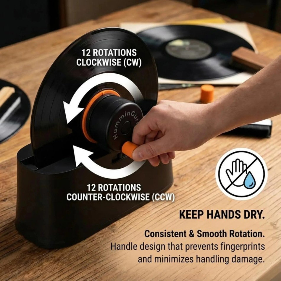 HumminGuru EZ Vinyl Record Washer, manuelle Schallplattenwaschmaschine
