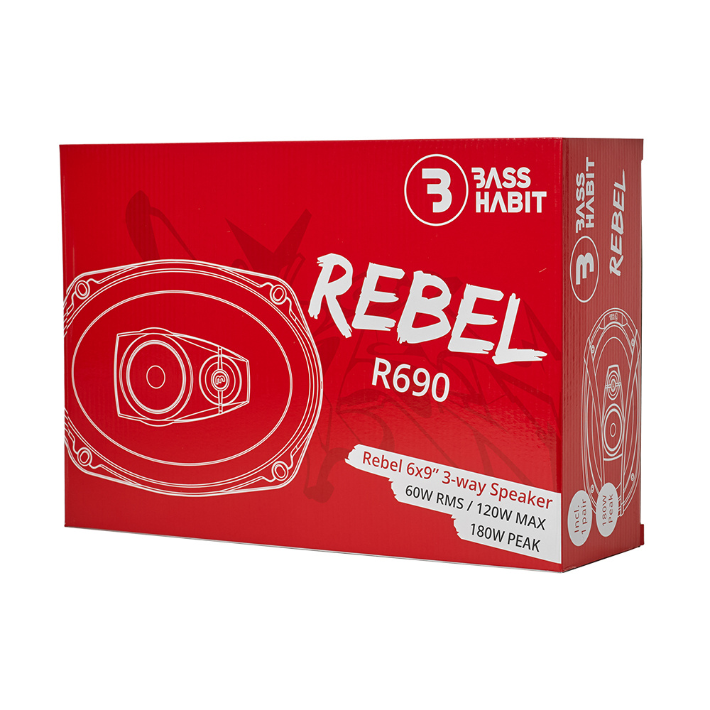 Bass Habit Rebel R690, preisgünstige 6x9-Zoll-Koaxiallautsprecher