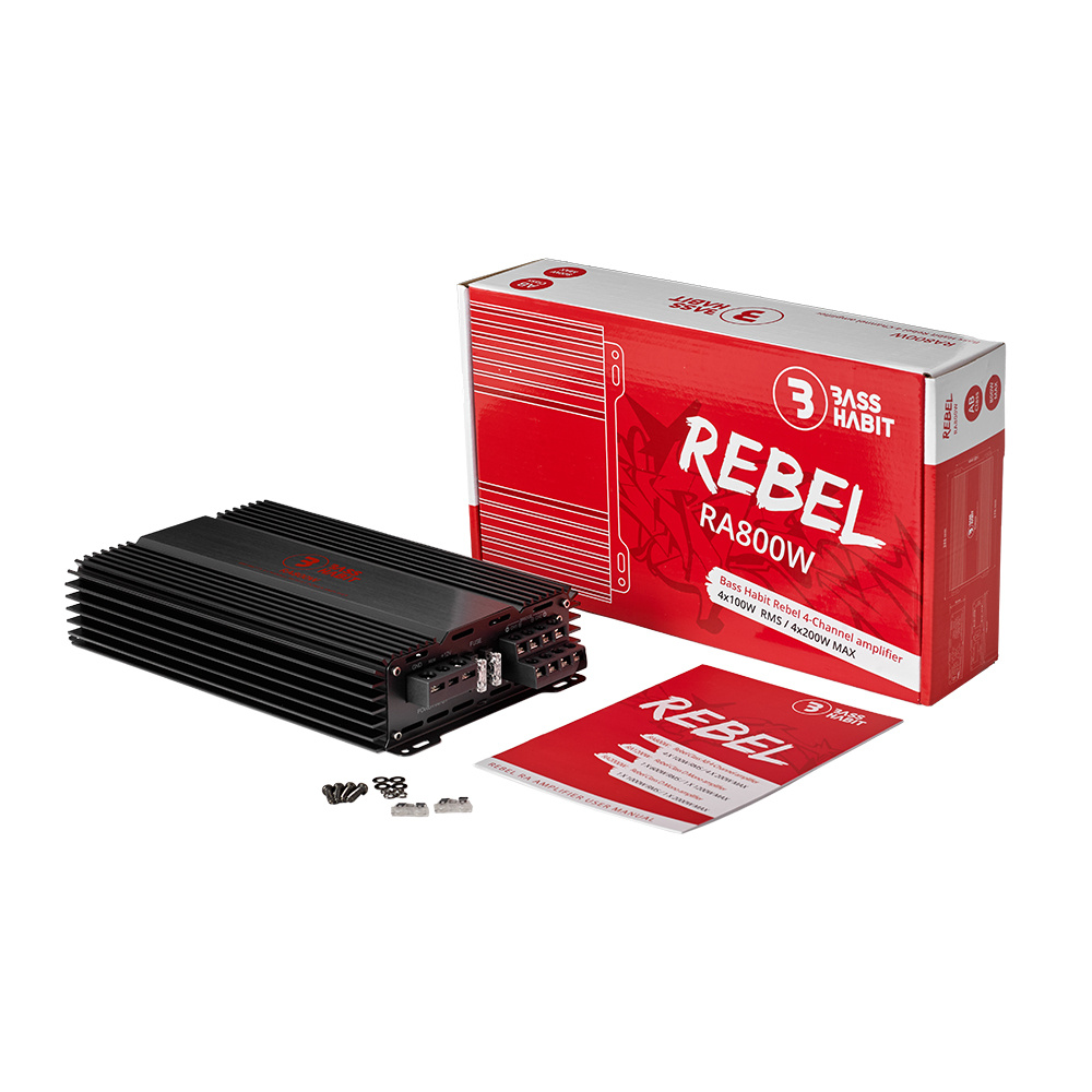Bass Habit Rebel RA800W, Vierkanal-Endstufe