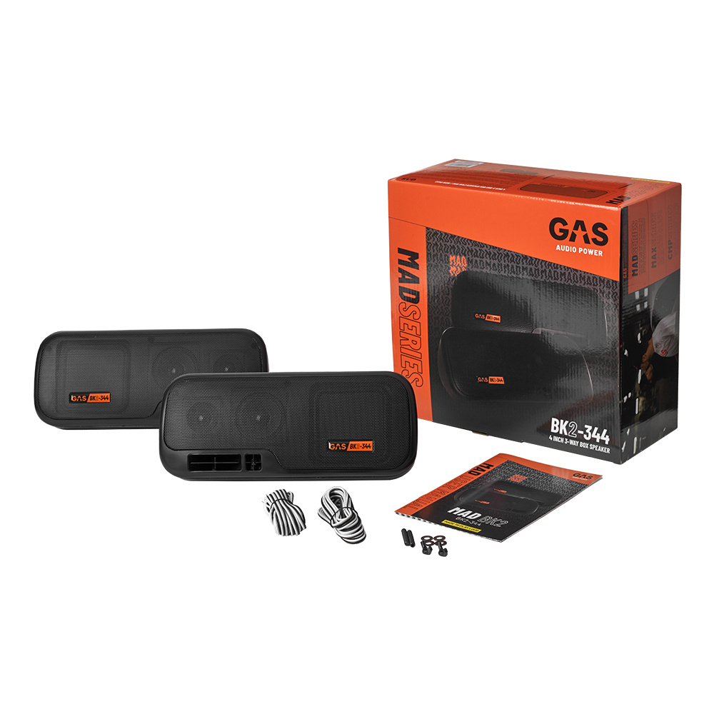 GAS MAD BK2-344, 4-Zoll-3-Wege-Gehäuselautsprecher