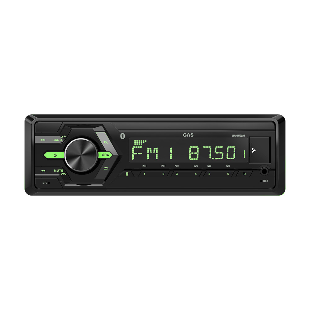 GAS MAD M100-BT, Autoradio mit Bluetooth, AUX, USB und 2 Paar Line-Ausgängen