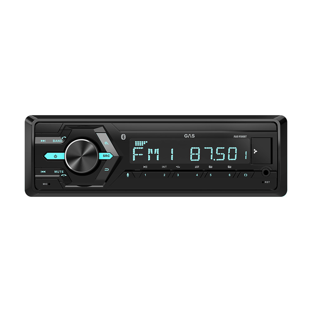 GAS MAD M100-BT, Autoradio mit Bluetooth, AUX, USB und 2 Paar Line-Ausgängen