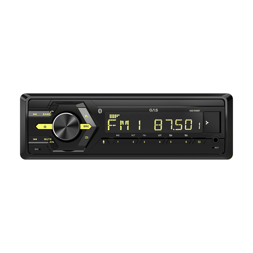 GAS MAD M100-BT, Autoradio mit Bluetooth, AUX, USB und 2 Paar Line-Ausgängen