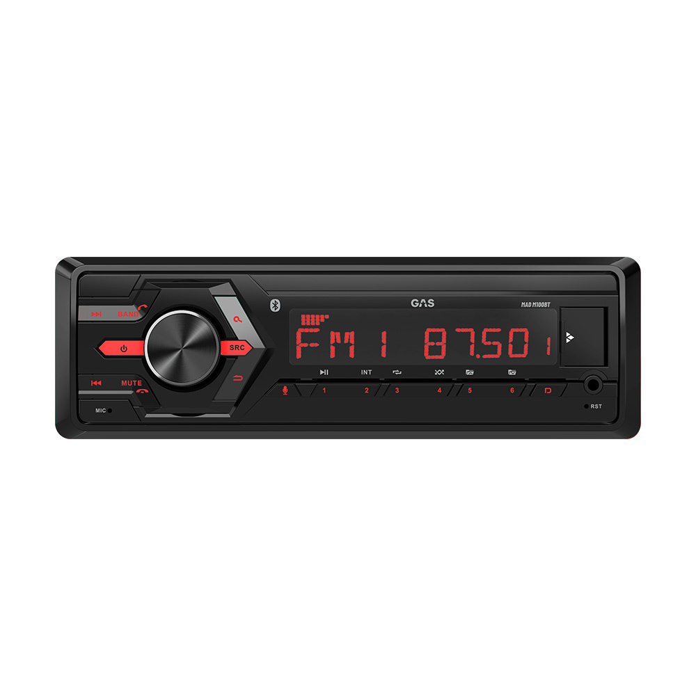 GAS MAD M100-BT, Autoradio mit Bluetooth, AUX, USB und 2 Paar Line-Ausgängen
