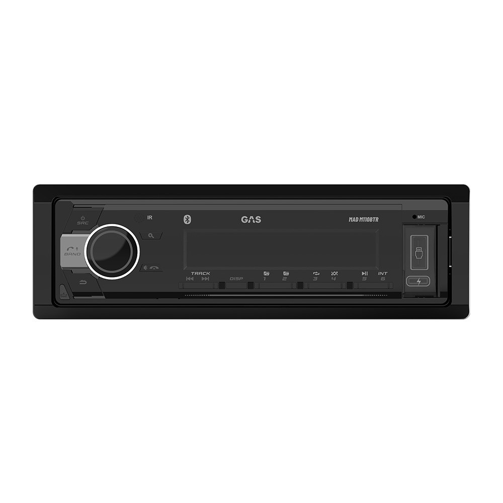 GAS MAD M110-BTR, Autoradio mit Bluetooth 5.3, AUX, USB-C und 2 Paar Line-Ausgängen