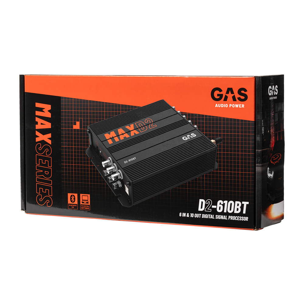 GAS MAX D2-610BT, 10-Kanal-DSP mit Bluetooth