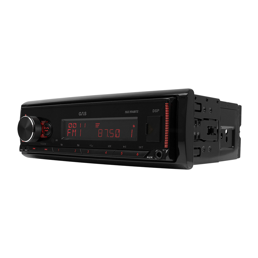 GAS MAX M140-BTX Autoradio mit Bluetooth, 32-Bit-DSP und 3 Paaren (4V) Vorverstärkerausgängen
