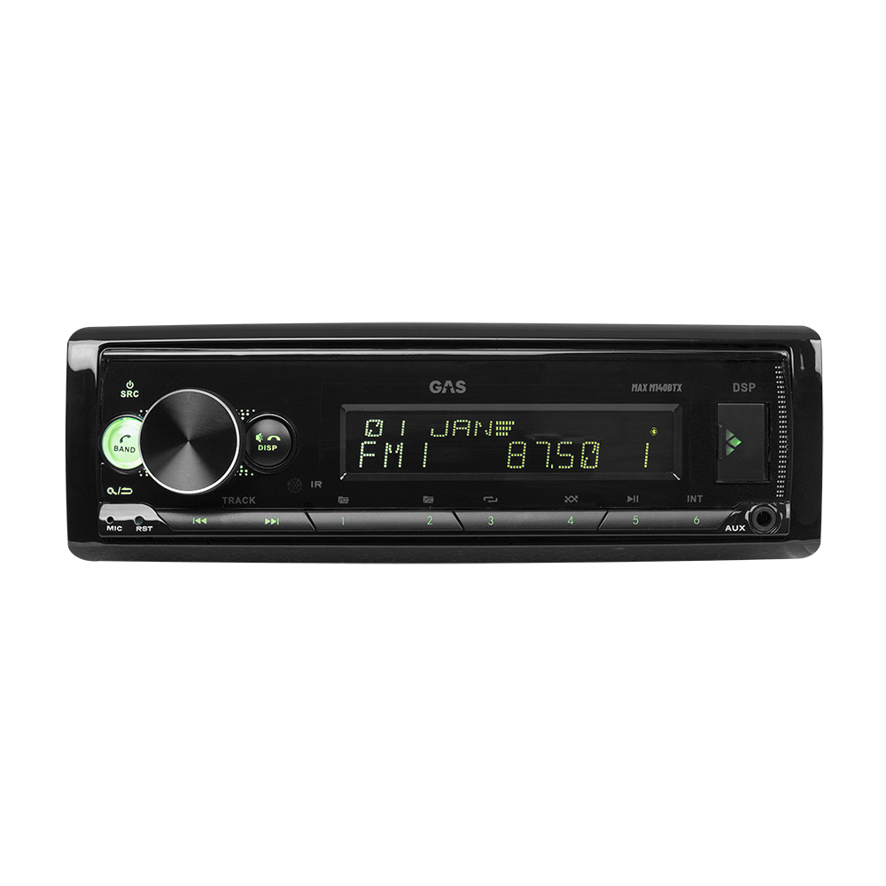 GAS MAX M140-BTX Autoradio mit Bluetooth, 32-Bit-DSP und 3 Paaren (4V) Vorverstärkerausgängen