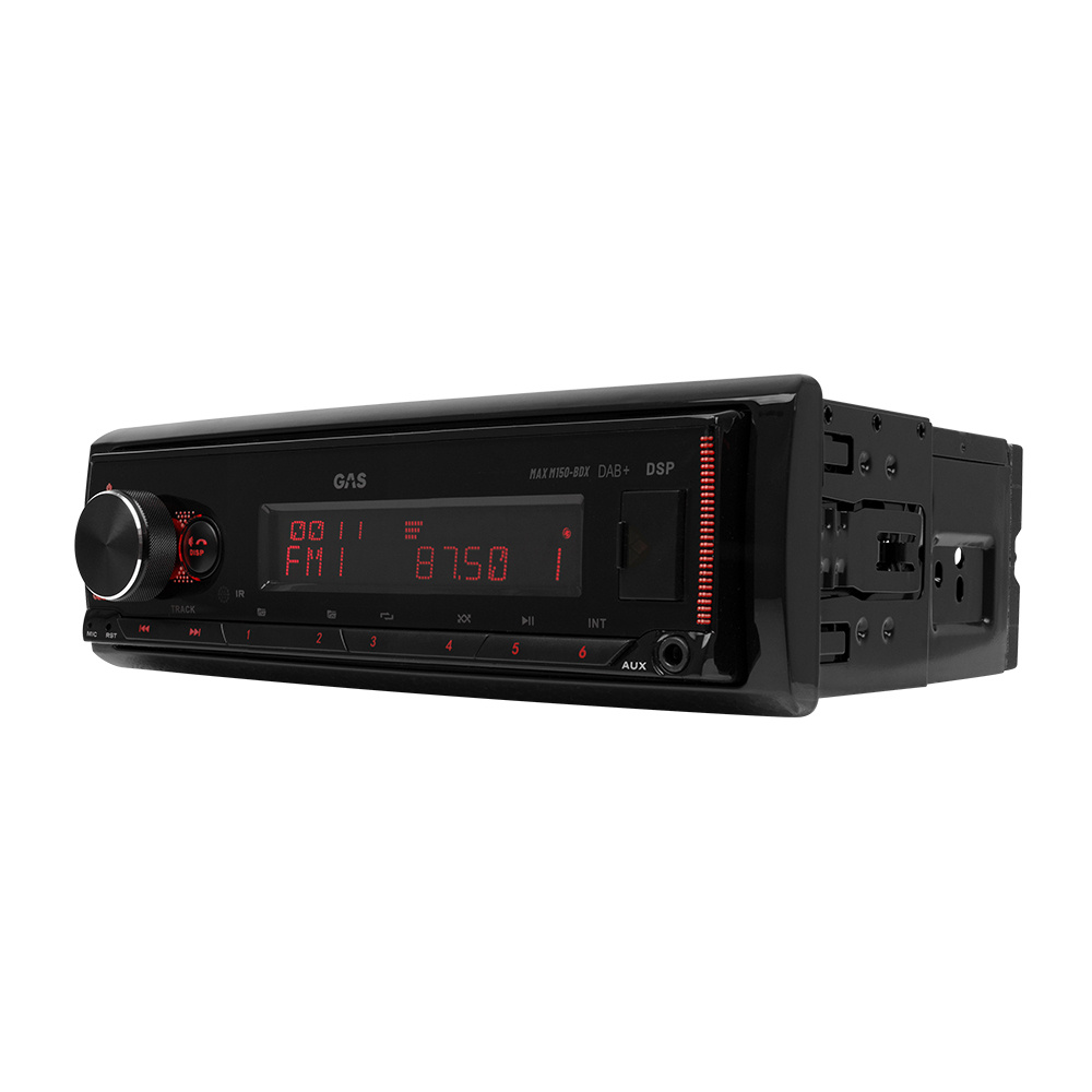 GAS MAX M150-BDX Autoradio mit Bluetooth, DAB, 32-Bit-DSP und 3 Paaren (4V) Vorverstärkerausgängen