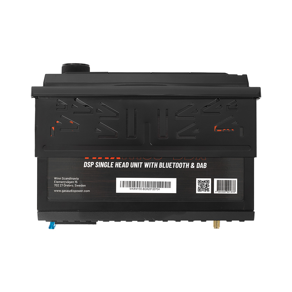 GAS MAX M150-BDX Autoradio mit Bluetooth, DAB, 32-Bit-DSP und 3 Paaren (4V) Vorverstärkerausgängen