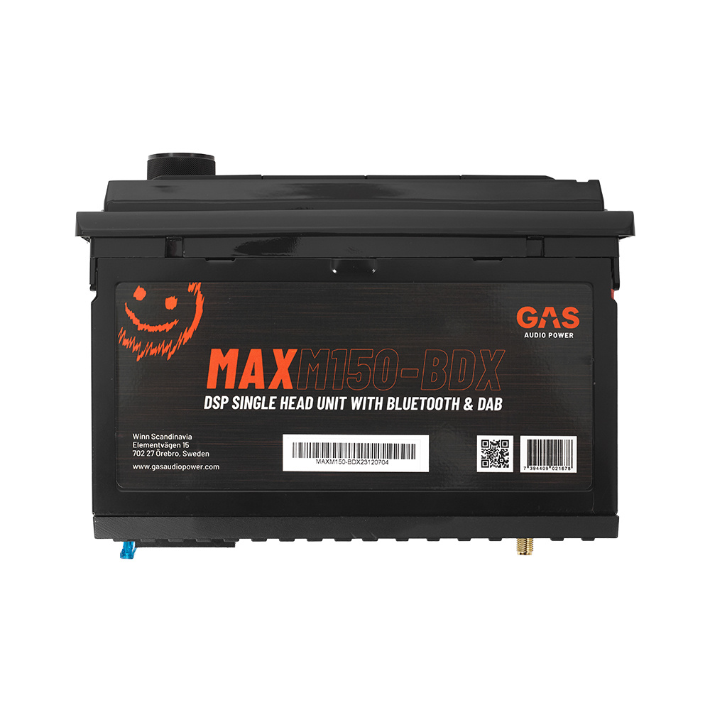 GAS MAX M150-BDX Autoradio mit Bluetooth, DAB, 32-Bit-DSP und 3 Paaren (4V) Vorverstärkerausgängen