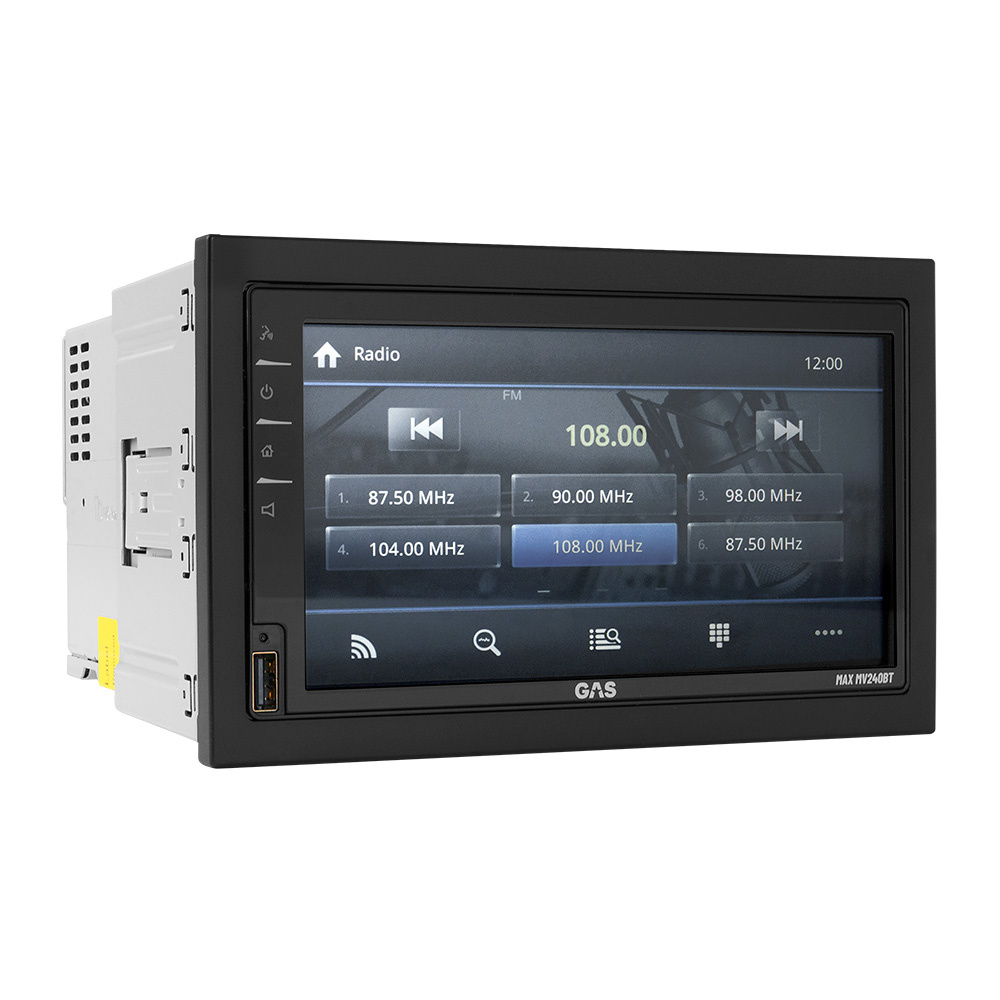 GAS MAX MV240-BT, Autoradio mit Apple CarPlay, Bluetooth, Freisprecheinrichtung und mehr