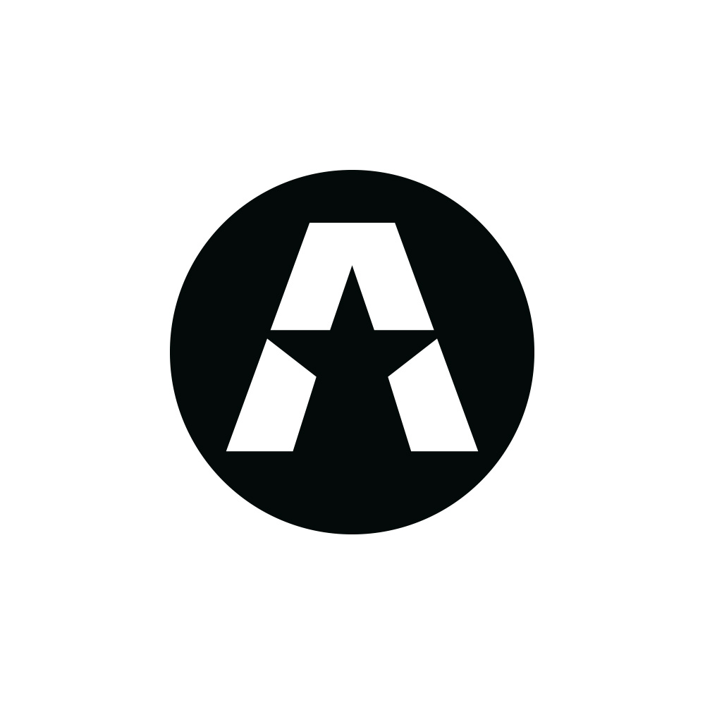 GAS A STAR Aufkleber 7x7cm, schwarz und weiß