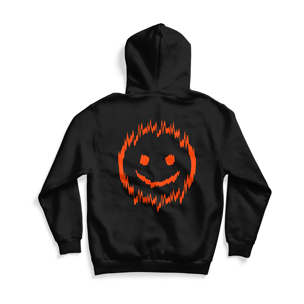 Schwarzer GAS-Hoodie mit Shaky, groß