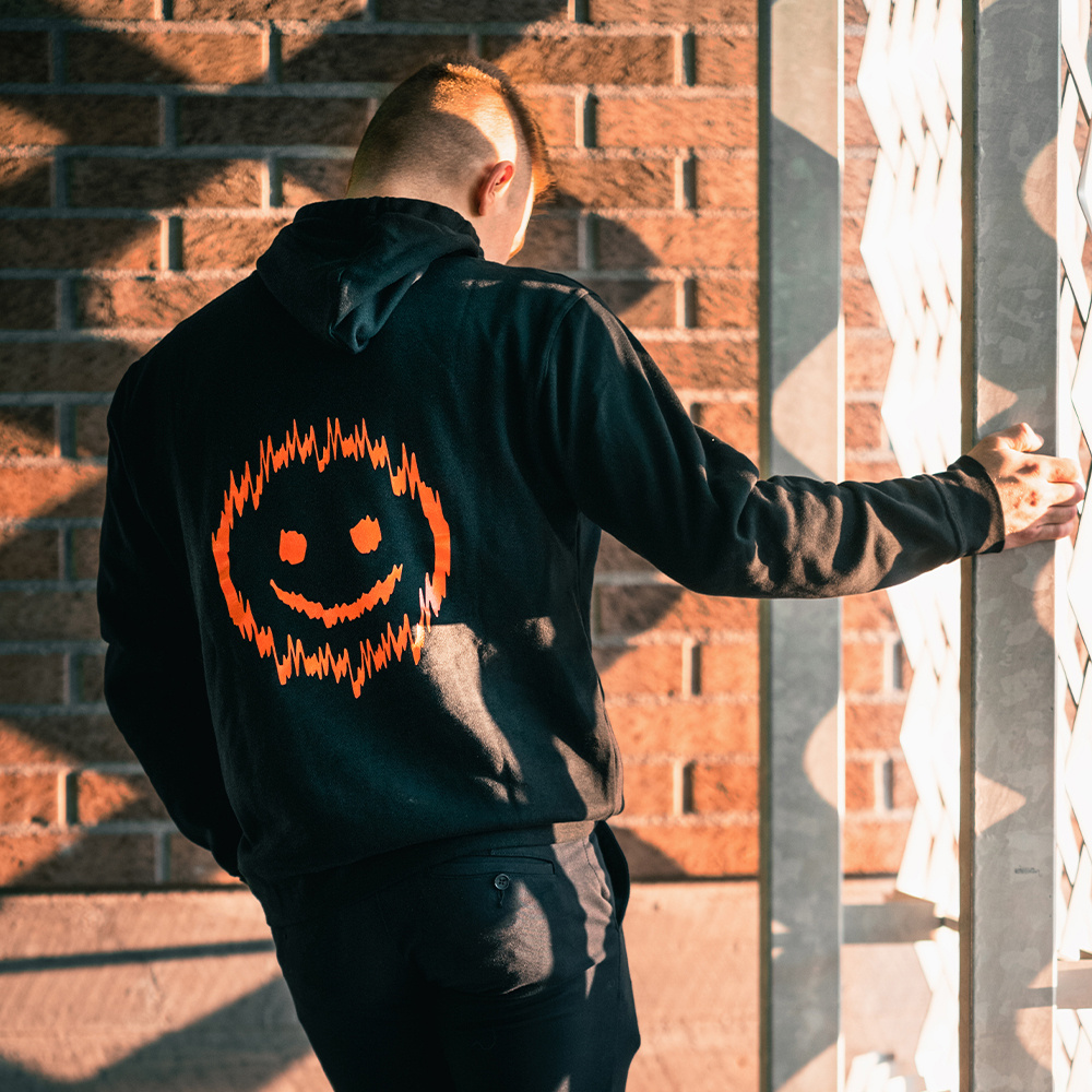 Schwarzer GAS-Hoodie mit Shaky, mittel