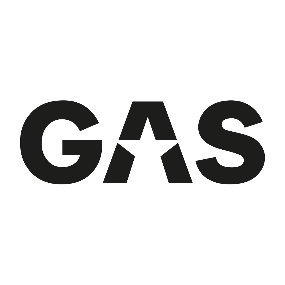 GAS Aufkleber 45x15.5cm, schwarz