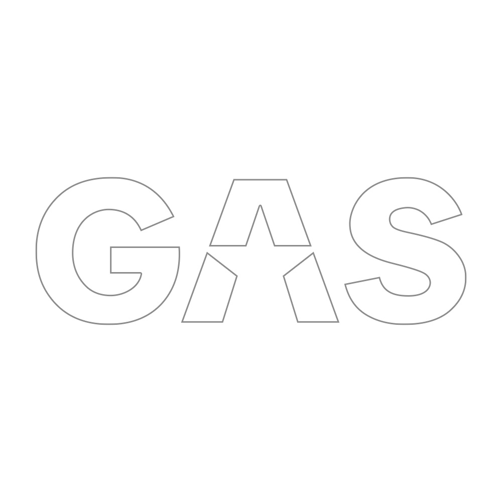 GAS Aufkleber 45x15.5cm, weiß