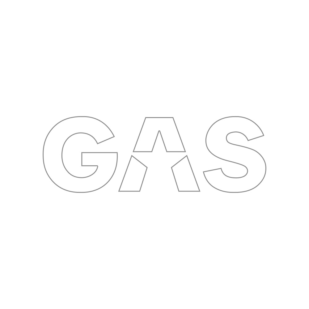 GAS Aufkleber 23x8cm, weiß