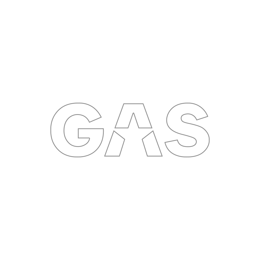 GAS Aufkleber 16x5.5cm, weiß