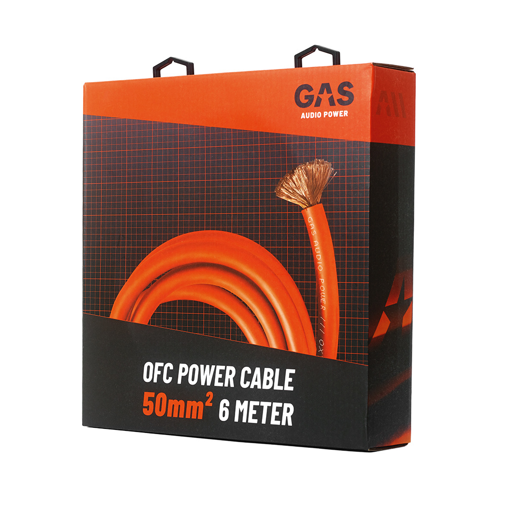 GAS MAX orange OFC-Stromkabel 50mm², 6 Meter