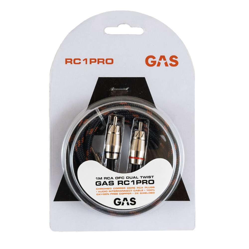 GAS RC1PRO dreifach geschirmtes RCA-Kabel, 1 Meter
