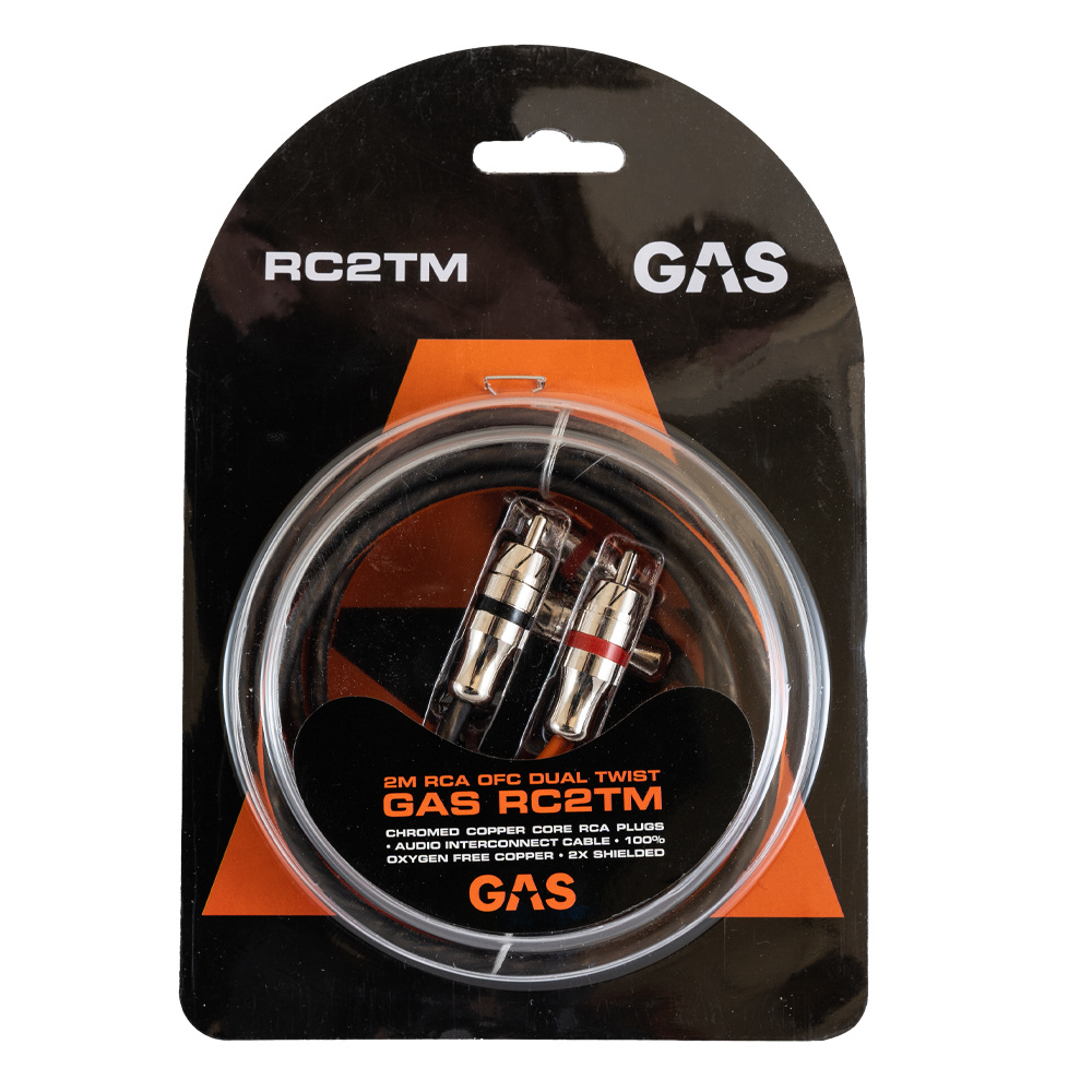 GAS RC2TM doppelt geschirmtes RCA-Kabel, 2 Meter