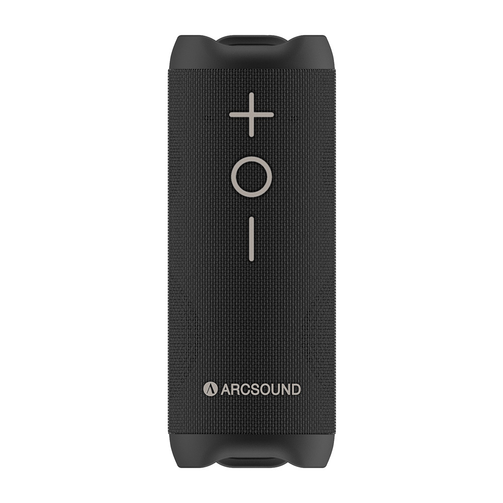 Arcsound EDGE leistungsstarker tragbarer Lautsprecher mit Bluetooth, schwarz