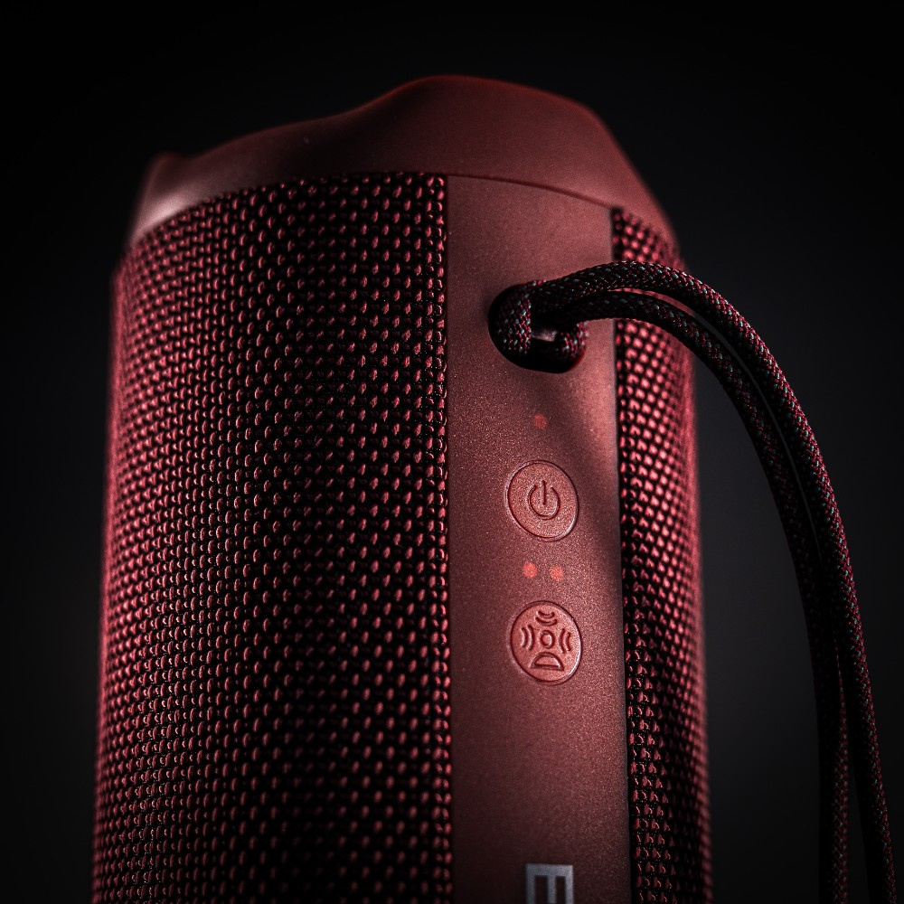 Arcsound EDGE Ruby Red leistungsstarker tragbarer Lautsprecher mit Bluetooth