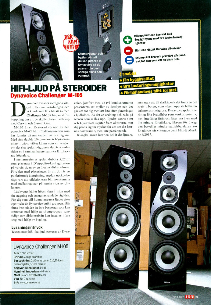 Dynavoice Challenger M-105 EX v4 Standlautsprecher, Schwarz