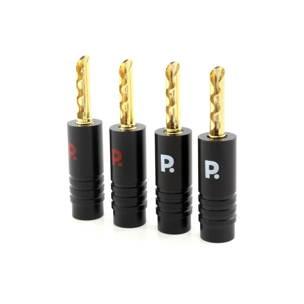 Proson Arctic Bananenstecker mit Metallgehäuse, 4er-Pack