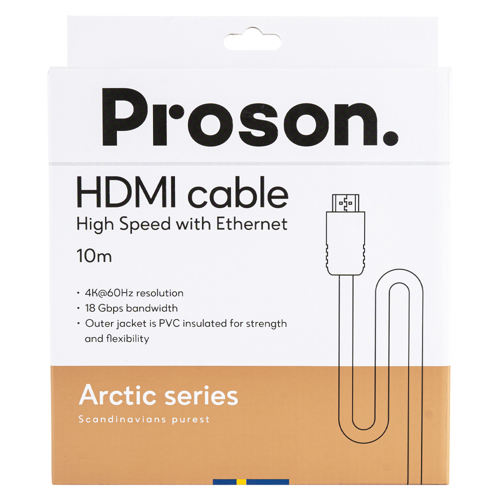 Proson Arctic HDMI-Kabel 4K, 10 Meter