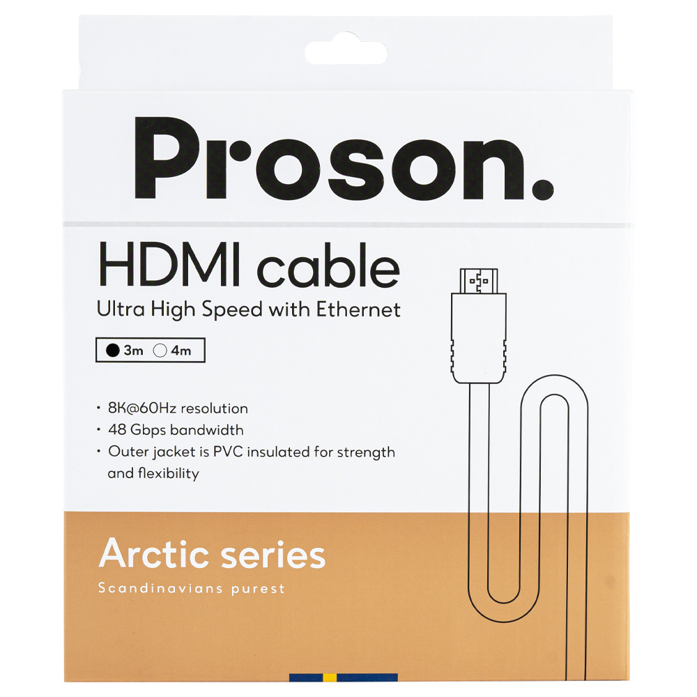 Proson Arctic HDMI-Kabel 8K / 4K, 3 Meter