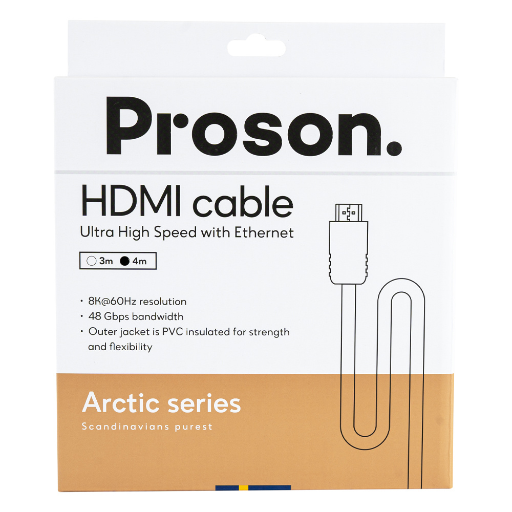 Proson Arctic HDMI-Kabel 8K / 4K, 4 Meter