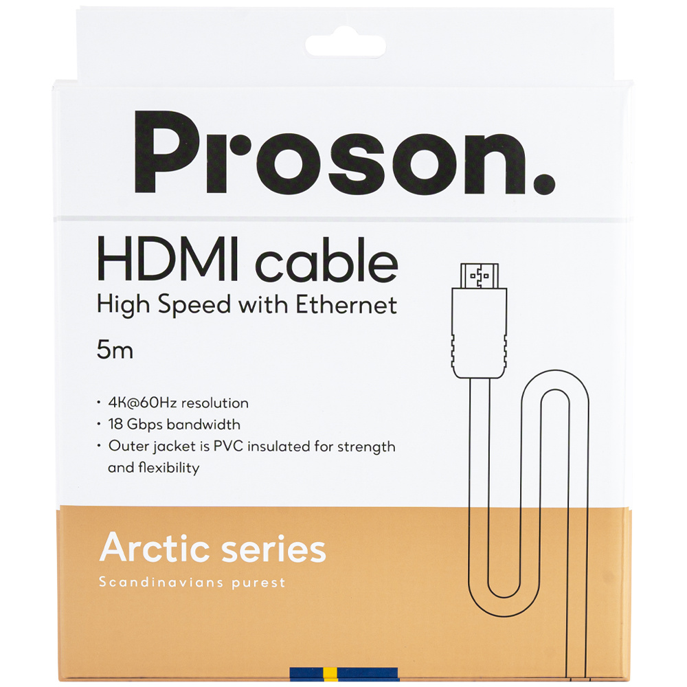 Proson Arctic HDMI-Kabel 4K, 5 Meter