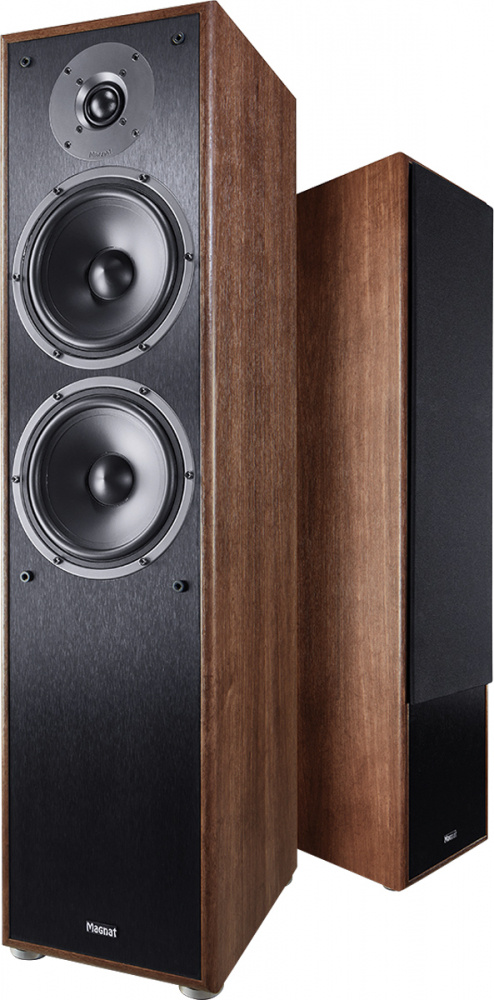 Magnat Monitor S80 ATM Standlautsprecher mit Dolby Atmos, Walnuss-Paar