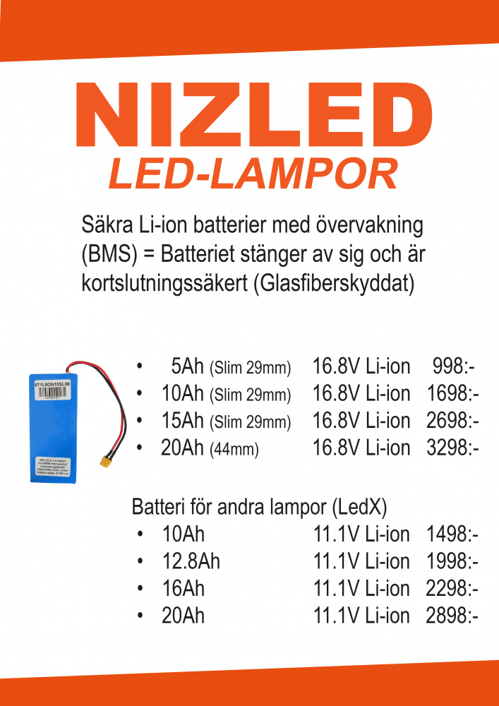 Nizled Spitzen-Helmkit ohne Lüfter, 2x40W 16,8v Batterie-/Motorradbetrieb