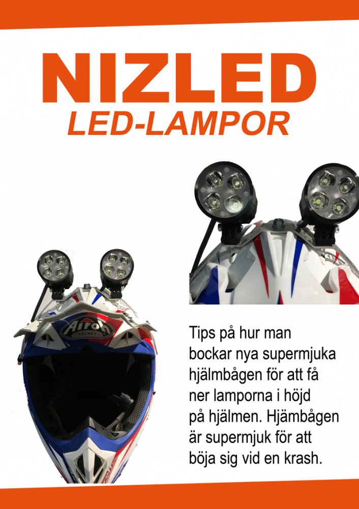 Nizled Spitzen-Helmkit ohne Lüfter, 3x40w Lampen für 16,8v Akkubetrieb