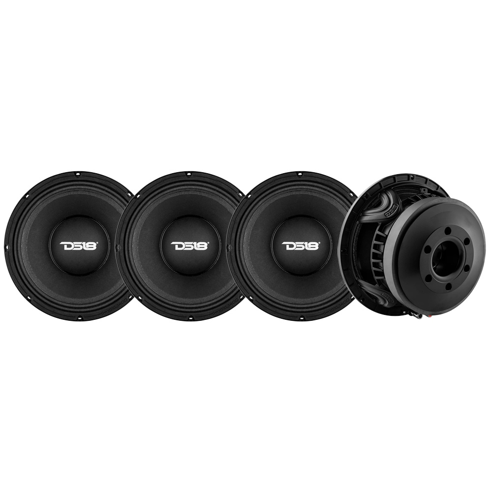 4er-Pack DS18 10XL1400-4, 10 Zoll Midbass