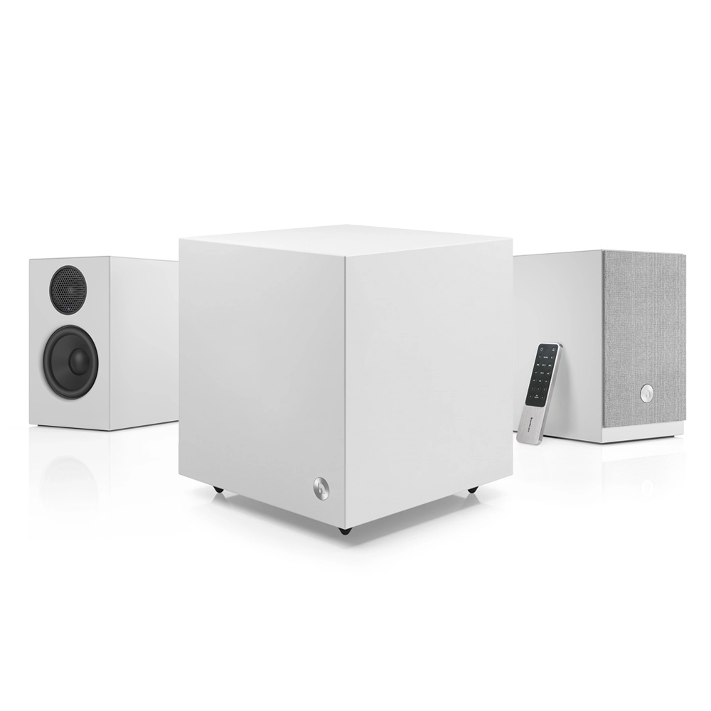 Aktives 2.1-Lautsprecherpaket Audio Pro A28 & SW-5, weiß