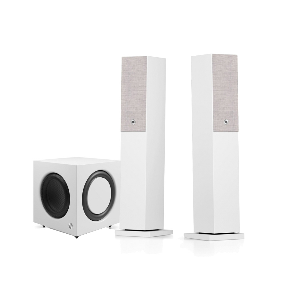Audio Pro A38 W aktives 2.1 Stereo-Set mit SW-10, weiß