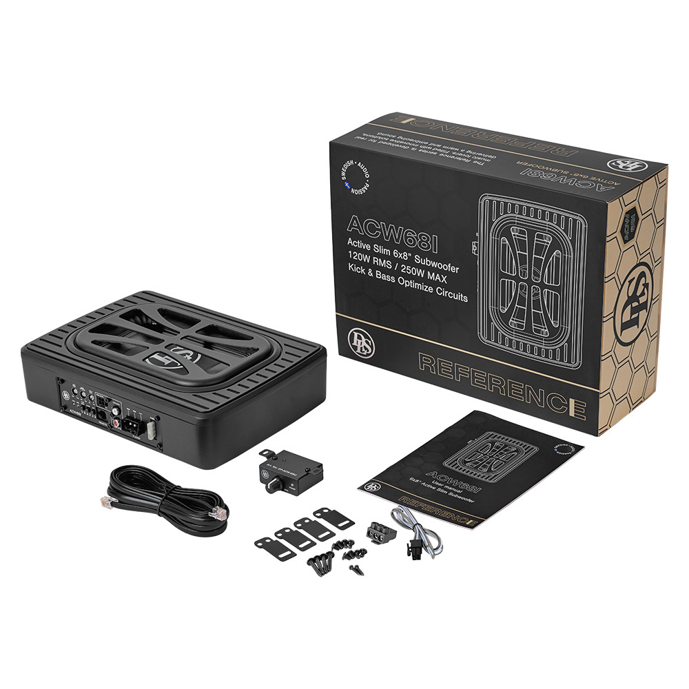 2er-Pack DLS ACW68i, kompakter Unter-Sitz-Subwoofer