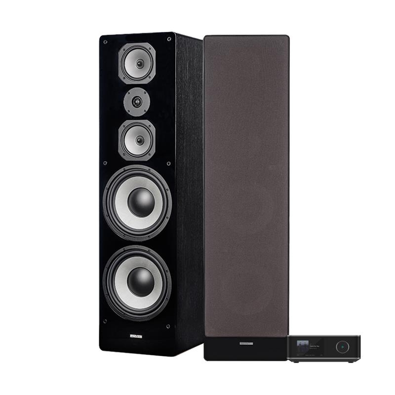 WiiM Amp Ultra mit Dynavoice Challenger M-105 EX v4 in Schwarz, 2.0-Stereo-Paket
